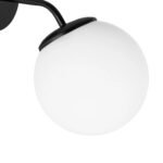 GLOBOSTAR® DALPH 203-0034 Vintage Φωτιστικό Τοίχου - Απλίκα με Ντουί 1 x E27 AC 220-240V IP20 - Μαύρο & Λευκό - M15 x Π25 x Υ22cm - Image 6