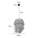 GLOBOSTAR® WEG 203-0036 Boho Κρεμαστό Φωτιστικό Οροφής με Ντουί 1 x E27 AC 220-240V IP20 - Μπεζ - M45 x Π45 x Υ53cm - Image 12