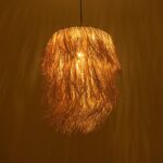 GLOBOSTAR® WEG 203-0036 Boho Κρεμαστό Φωτιστικό Οροφής με Ντουί 1 x E27 AC 220-240V IP20 - Μπεζ - M45 x Π45 x Υ53cm - Image 3