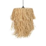 GLOBOSTAR® WEG 203-0036 Boho Κρεμαστό Φωτιστικό Οροφής με Ντουί 1 x E27 AC 220-240V IP20 - Μπεζ - M45 x Π45 x Υ53cm - Image 5