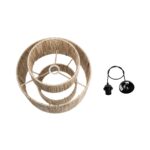 GLOBOSTAR® SALTO 203-0037 Boho Κρεμαστό Φωτιστικό Οροφής με Ντουί 1 x E27 AC 220-240V IP20 - Μπεζ - M40 x Π40 x Υ42cm - Image 11