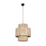 GLOBOSTAR® SALTO 203-0037 Boho Κρεμαστό Φωτιστικό Οροφής με Ντουί 1 x E27 AC 220-240V IP20 - Μπεζ - M40 x Π40 x Υ42cm - Image 4