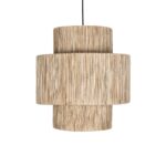 GLOBOSTAR® SALTO 203-0037 Boho Κρεμαστό Φωτιστικό Οροφής με Ντουί 1 x E27 AC 220-240V IP20 - Μπεζ - M40 x Π40 x Υ42cm - Image 5