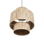 GLOBOSTAR® SALTO 203-0037 Boho Κρεμαστό Φωτιστικό Οροφής με Ντουί 1 x E27 AC 220-240V IP20 - Μπεζ - M40 x Π40 x Υ42cm - Image 6