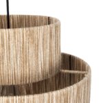 GLOBOSTAR® SALTO 203-0037 Boho Κρεμαστό Φωτιστικό Οροφής με Ντουί 1 x E27 AC 220-240V IP20 - Μπεζ - M40 x Π40 x Υ42cm - Image 8