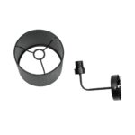 GLOBOSTAR® RALPH 203-0038 Vintage Φωτιστικό Τοίχου - Απλίκα με Ντουί 1 x E27 AC 220-240V IP20 - Μαύρο - Μ22 x Π29 x Υ30cm - Image 8