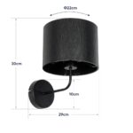 GLOBOSTAR® RALPH 203-0038 Vintage Φωτιστικό Τοίχου - Απλίκα με Ντουί 1 x E27 AC 220-240V IP20 - Μαύρο - Μ22 x Π29 x Υ30cm - Image 9