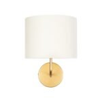 GLOBOSTAR® RALPH 203-0039 Vintage Φωτιστικό Τοίχου - Απλίκα με Ντουί 1 x E27 AC 220-240V IP20 - Χρυσό & Λευκό - Μ22 x Π29 x Υ30cm - Image 4