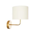 GLOBOSTAR® RALPH 203-0039 Vintage Φωτιστικό Τοίχου - Απλίκα με Ντουί 1 x E27 AC 220-240V IP20 - Χρυσό & Λευκό - Μ22 x Π29 x Υ30cm - Image 5