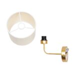 GLOBOSTAR® RALPH 203-0039 Vintage Φωτιστικό Τοίχου - Απλίκα με Ντουί 1 x E27 AC 220-240V IP20 - Χρυσό & Λευκό - Μ22 x Π29 x Υ30cm - Image 8