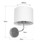 GLOBOSTAR® RALPH 203-0039 Vintage Φωτιστικό Τοίχου - Απλίκα με Ντουί 1 x E27 AC 220-240V IP20 - Χρυσό & Λευκό - Μ22 x Π29 x Υ30cm - Image 9