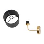 GLOBOSTAR® RALPH 203-0040 Vintage Φωτιστικό Τοίχου - Απλίκα με Ντουί 1 x E27 AC 220-240V IP20 - Χρυσό & Μαύρο - Μ22 x Π29 x Υ30cm - Image 8