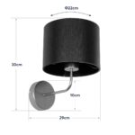 GLOBOSTAR® RALPH 203-0040 Vintage Φωτιστικό Τοίχου - Απλίκα με Ντουί 1 x E27 AC 220-240V IP20 - Χρυσό & Μαύρο - Μ22 x Π29 x Υ30cm - Image 9