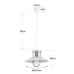 GLOBOSTAR® BILLA 203-0041 Vintage Κρεμαστό Φωτιστικό Οροφής με Ντουί 1 x E27 AC 220-240V IP20 - Λευκό & Χρυσό - M30.5 x Π30.5 x Υ20cm - Image 11