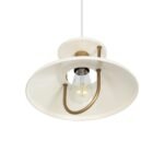 GLOBOSTAR® BILLA 203-0041 Vintage Κρεμαστό Φωτιστικό Οροφής με Ντουί 1 x E27 AC 220-240V IP20 - Λευκό & Χρυσό - M30.5 x Π30.5 x Υ20cm - Image 6