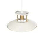 GLOBOSTAR® BILLA 203-0041 Vintage Κρεμαστό Φωτιστικό Οροφής με Ντουί 1 x E27 AC 220-240V IP20 - Λευκό & Χρυσό - M30.5 x Π30.5 x Υ20cm - Image 7