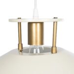 GLOBOSTAR® BILLA 203-0041 Vintage Κρεμαστό Φωτιστικό Οροφής με Ντουί 1 x E27 AC 220-240V IP20 - Λευκό & Χρυσό - M30.5 x Π30.5 x Υ20cm - Image 8