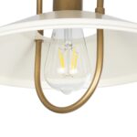 GLOBOSTAR® BILLA 203-0041 Vintage Κρεμαστό Φωτιστικό Οροφής με Ντουί 1 x E27 AC 220-240V IP20 - Λευκό & Χρυσό - M30.5 x Π30.5 x Υ20cm - Image 9