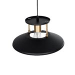 GLOBOSTAR® BILLA 203-0042 Vintage Κρεμαστό Φωτιστικό Οροφής με Ντουί 1 x E27 AC 220-240V IP20 - Μαύρο & Χρυσό - M30.5 x Π30.5 x Υ20cm - Image 7