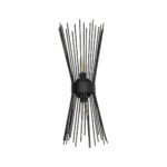 GLOBOSTAR® HORN 203-0043 Vintage Φωτιστικό Τοίχου - Απλίκα με Ντουί 2 x E14 AC 220-240V IP20 - Μαύρο - Μ14 x Π17 x Υ44.5cm - Image 4