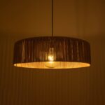 GLOBOSTAR® KYCLOS 203-0044 Boho Κρεμαστό Φωτιστικό Οροφής με Ντουί 1 x E27 AC 220-240V IP20 - Μπεζ - M55 x Π55 x Υ20cm - Image 3