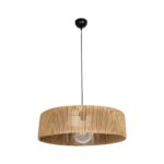 GLOBOSTAR® KYCLOS 203-0044 Boho Κρεμαστό Φωτιστικό Οροφής με Ντουί 1 x E27 AC 220-240V IP20 - Μπεζ - M55 x Π55 x Υ20cm - Image 4