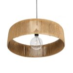 GLOBOSTAR® KYCLOS 203-0044 Boho Κρεμαστό Φωτιστικό Οροφής με Ντουί 1 x E27 AC 220-240V IP20 - Μπεζ - M55 x Π55 x Υ20cm - Image 6