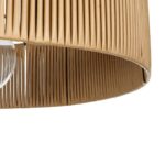 GLOBOSTAR® KYCLOS 203-0044 Boho Κρεμαστό Φωτιστικό Οροφής με Ντουί 1 x E27 AC 220-240V IP20 - Μπεζ - M55 x Π55 x Υ20cm - Image 9