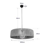 GLOBOSTAR® KYCLOS 203-0045 Boho Κρεμαστό Φωτιστικό Οροφής με Ντουί 1 x E27 AC 220-240V IP20 - Καφέ - M55 x Π55 x Υ20cm - Image 12