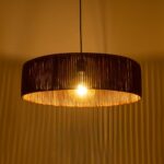 GLOBOSTAR® KYCLOS 203-0045 Boho Κρεμαστό Φωτιστικό Οροφής με Ντουί 1 x E27 AC 220-240V IP20 - Καφέ - M55 x Π55 x Υ20cm - Image 3