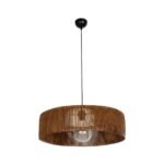 GLOBOSTAR® KYCLOS 203-0045 Boho Κρεμαστό Φωτιστικό Οροφής με Ντουί 1 x E27 AC 220-240V IP20 - Καφέ - M55 x Π55 x Υ20cm - Image 4