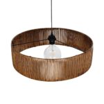 GLOBOSTAR® KYCLOS 203-0045 Boho Κρεμαστό Φωτιστικό Οροφής με Ντουί 1 x E27 AC 220-240V IP20 - Καφέ - M55 x Π55 x Υ20cm - Image 7