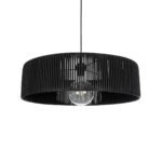 GLOBOSTAR® KYCLOS 203-0046 Boho Κρεμαστό Φωτιστικό Οροφής με Ντουί 1 x E27 AC 220-240V IP20 - Μαύρο - M55 x Π55 x Υ20cm