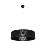 GLOBOSTAR® KYCLOS 203-0046 Boho Κρεμαστό Φωτιστικό Οροφής με Ντουί 1 x E27 AC 220-240V IP20 - Μαύρο - M55 x Π55 x Υ20cm - Image 4