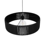 GLOBOSTAR® KYCLOS 203-0046 Boho Κρεμαστό Φωτιστικό Οροφής με Ντουί 1 x E27 AC 220-240V IP20 - Μαύρο - M55 x Π55 x Υ20cm - Image 7