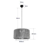 GLOBOSTAR® KYCLOS 203-0047 Boho Κρεμαστό Φωτιστικό Οροφής με Ντουί 1 x E27 AC 220-240V IP20 - Καφέ - M40 x Π40 x Υ25.5cm - Image 11