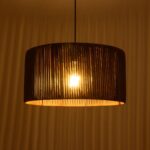 GLOBOSTAR® KYCLOS 203-0047 Boho Κρεμαστό Φωτιστικό Οροφής με Ντουί 1 x E27 AC 220-240V IP20 - Καφέ - M40 x Π40 x Υ25.5cm - Image 3