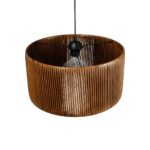 GLOBOSTAR® KYCLOS 203-0047 Boho Κρεμαστό Φωτιστικό Οροφής με Ντουί 1 x E27 AC 220-240V IP20 - Καφέ - M40 x Π40 x Υ25.5cm - Image 7