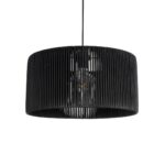 GLOBOSTAR® KYCLOS 203-0048 Boho Κρεμαστό Φωτιστικό Οροφής με Ντουί 1 x E27 AC 220-240V IP20 - Μαύρο - M40 x Π40 x Υ25.5cm