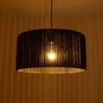 GLOBOSTAR® KYCLOS 203-0048 Boho Κρεμαστό Φωτιστικό Οροφής με Ντουί 1 x E27 AC 220-240V IP20 - Μαύρο - M40 x Π40 x Υ25.5cm - Image 3