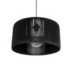 GLOBOSTAR® KYCLOS 203-0048 Boho Κρεμαστό Φωτιστικό Οροφής με Ντουί 1 x E27 AC 220-240V IP20 - Μαύρο - M40 x Π40 x Υ25.5cm - Image 6