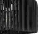GLOBOSTAR® KYCLOS 203-0048 Boho Κρεμαστό Φωτιστικό Οροφής με Ντουί 1 x E27 AC 220-240V IP20 - Μαύρο - M40 x Π40 x Υ25.5cm - Image 8