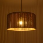 GLOBOSTAR® KYCLOS 203-0049 Boho Κρεμαστό Φωτιστικό Οροφής με Ντουί 1 x E27 AC 220-240V IP20 - Μπεζ - M40 x Π40 x Υ25.5cm - Image 3