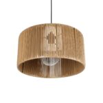 GLOBOSTAR® KYCLOS 203-0049 Boho Κρεμαστό Φωτιστικό Οροφής με Ντουί 1 x E27 AC 220-240V IP20 - Μπεζ - M40 x Π40 x Υ25.5cm - Image 6