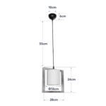 GLOBOSTAR® CUP 203-0050 Vintage Κρεμαστό Φωτιστικό Οροφής με Ντουί 1 x E27 AC 220-240V IP20 - Μπεζ & Λευκό - Μ28 x Π14 x Υ24cm - Image 11