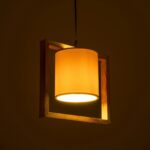 GLOBOSTAR® CUP 203-0050 Vintage Κρεμαστό Φωτιστικό Οροφής με Ντουί 1 x E27 AC 220-240V IP20 - Μπεζ & Λευκό - Μ28 x Π14 x Υ24cm - Image 3