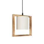 GLOBOSTAR® CUP 203-0050 Vintage Κρεμαστό Φωτιστικό Οροφής με Ντουί 1 x E27 AC 220-240V IP20 - Μπεζ & Λευκό - Μ28 x Π14 x Υ24cm - Image 5