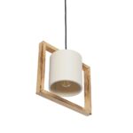 GLOBOSTAR® CUP 203-0050 Vintage Κρεμαστό Φωτιστικό Οροφής με Ντουί 1 x E27 AC 220-240V IP20 - Μπεζ & Λευκό - Μ28 x Π14 x Υ24cm - Image 6