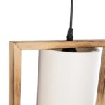 GLOBOSTAR® CUP 203-0050 Vintage Κρεμαστό Φωτιστικό Οροφής με Ντουί 1 x E27 AC 220-240V IP20 - Μπεζ & Λευκό - Μ28 x Π14 x Υ24cm - Image 8