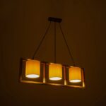 GLOBOSTAR® CUP 203-0051 Vintage Κρεμαστό Φωτιστικό Οροφής με Ντουί 3 x E27 AC 220-240V IP20 - Μπεζ & Λευκό - Μ80 x Π14 x Υ24cm - Image 3